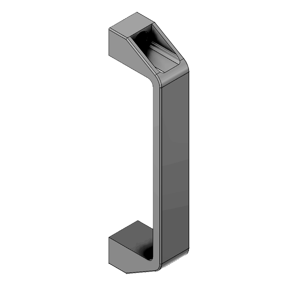 50-200-3 MODULAR SOLUTIONS PROFILE<BR>30 SERIES PULL HANDLE 180MM GRAY W/HARDWARE